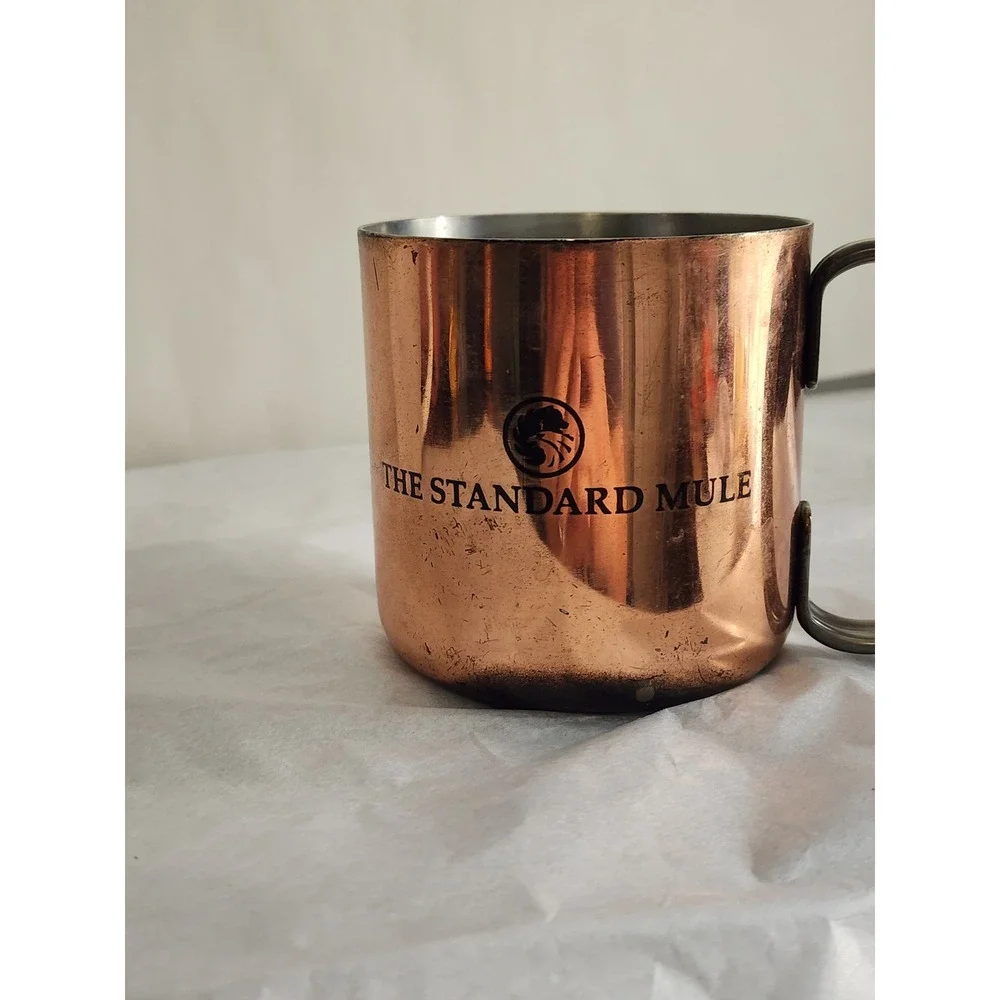 Russian Standard Vodka Moscow Mule Mug Copper Plated Stainless Steel Barware